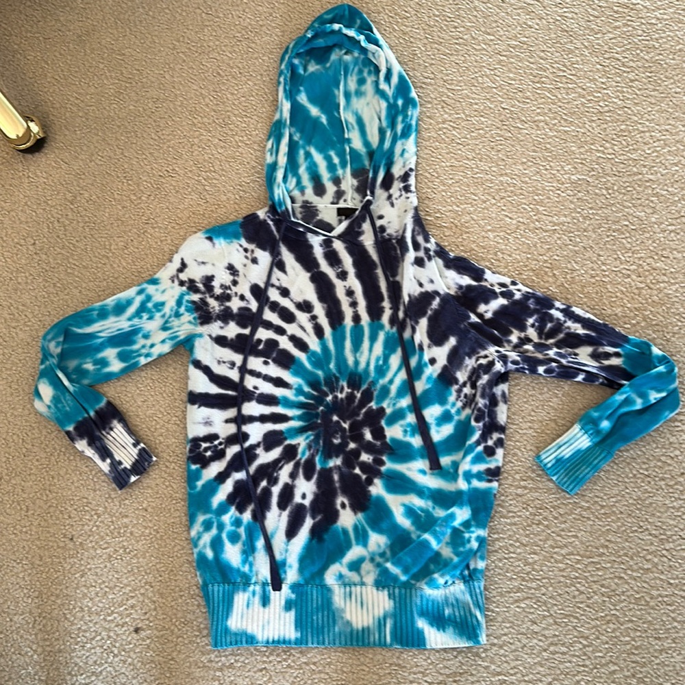 Aqua Blue Tie Dye Sweatshirt